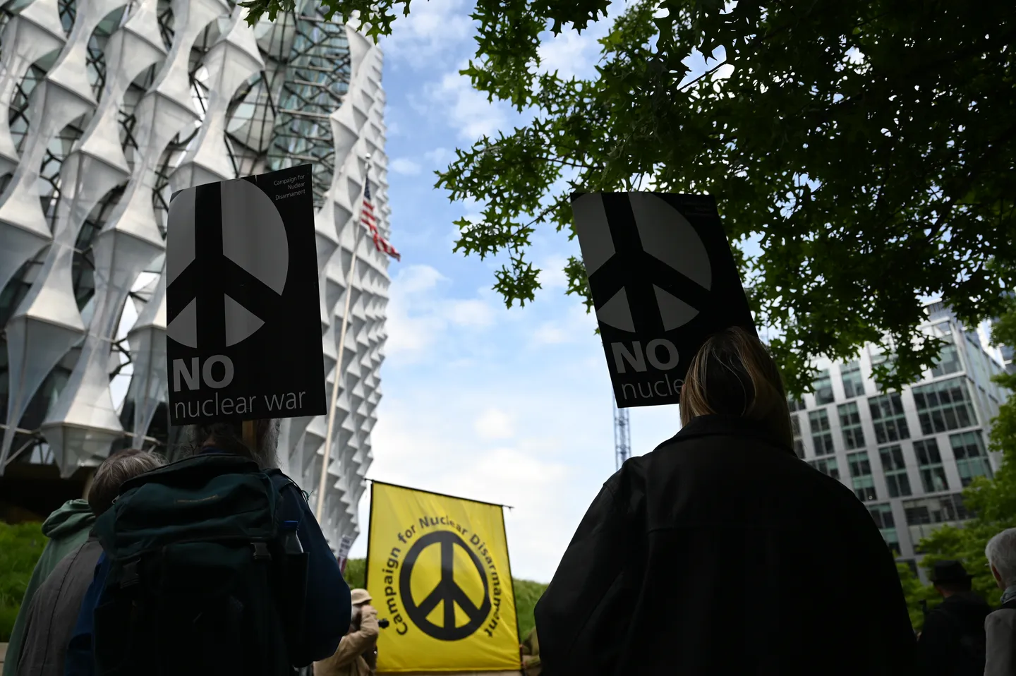 Protest gegen mögliche militärische Nutzung von Uranfabrik in Gronau