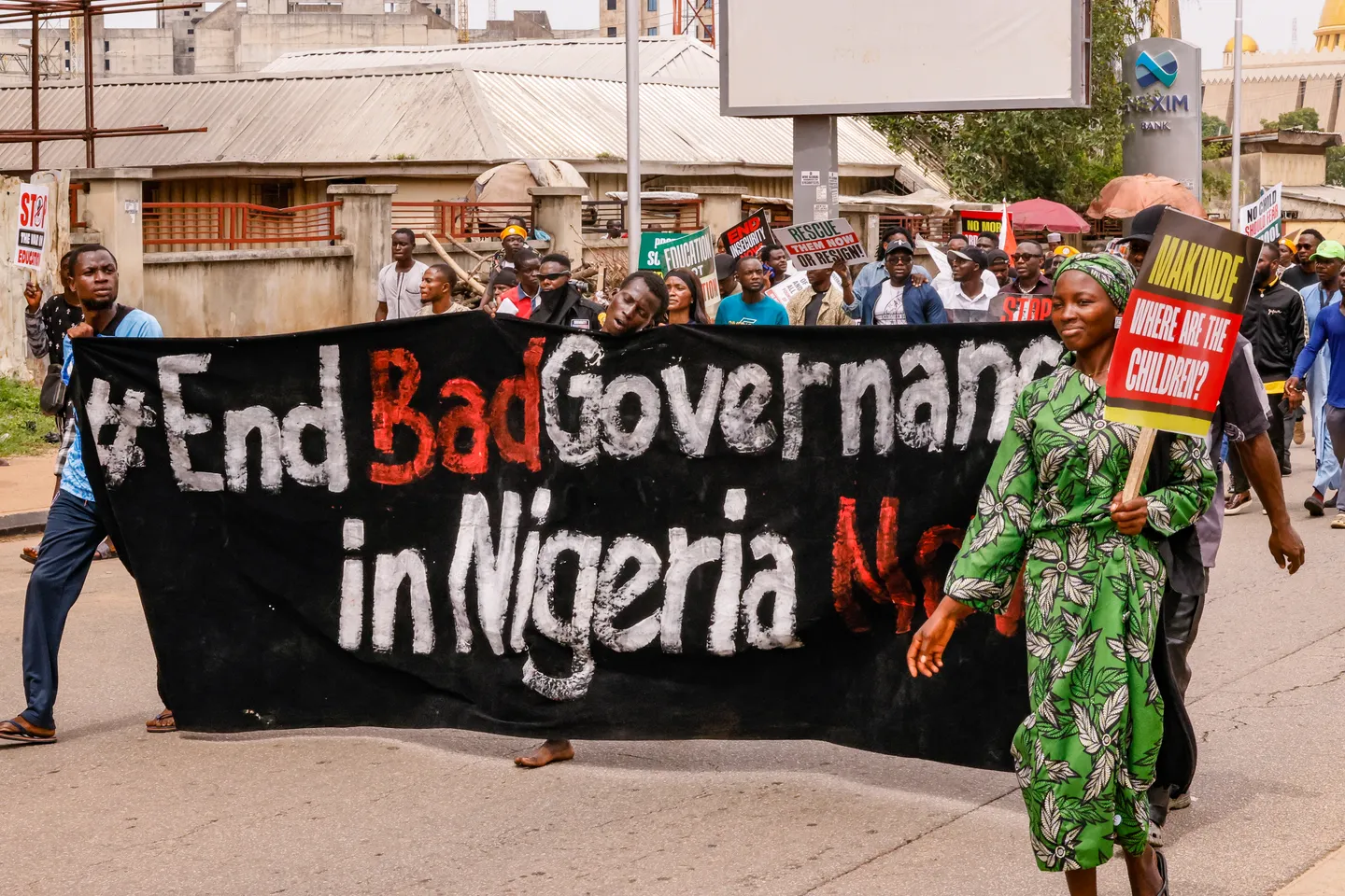 Nigeria : des familles manifestent pour dénoncer l'enlèvement de leurs enfants