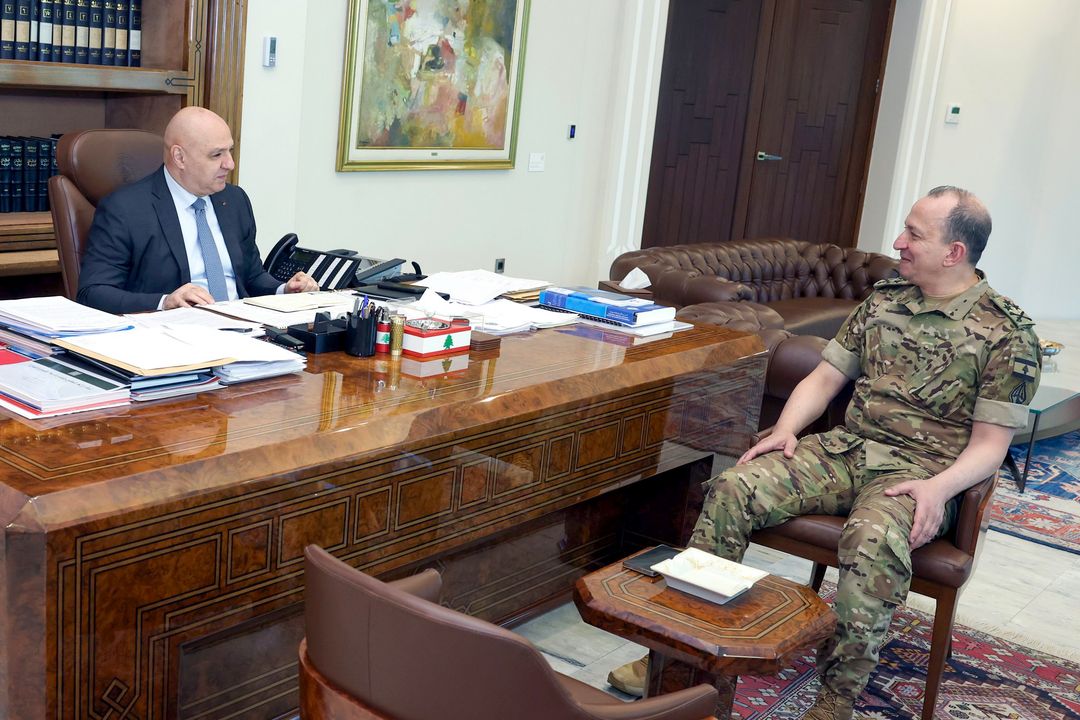 Lebanon's president, army chief discuss military's role under Israel withdrawal framework