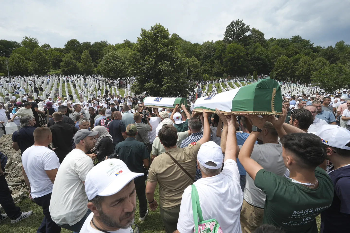 Thousands gather in Srebrenica to mark 31st anniversary of genocide as ten more victims laid to rest