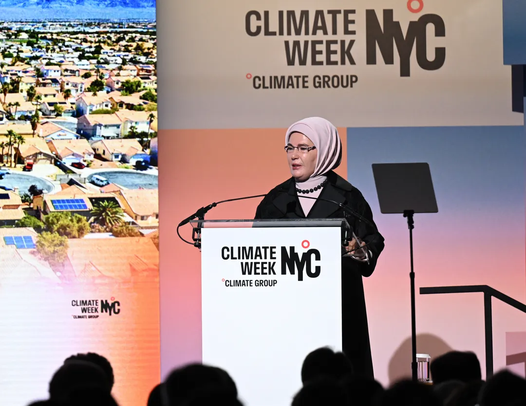 Emine Erdogan calls for changes in consumption habits to tackle climate crisis