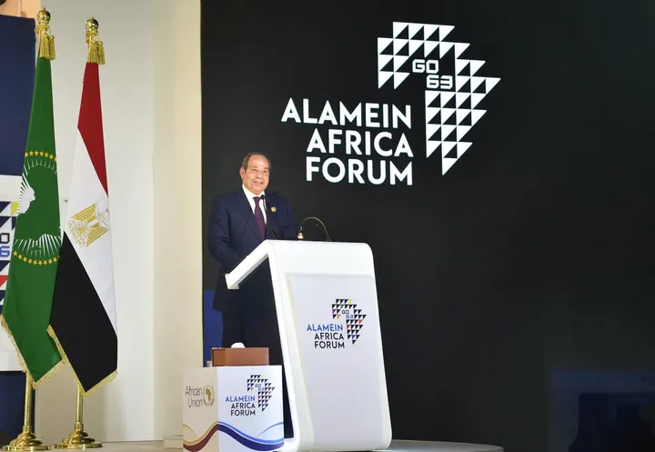 Egyptian president calls for peaceful solutions to conflicts across Africa