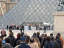 Students block Louvre Museum entrance in Paris over police repression