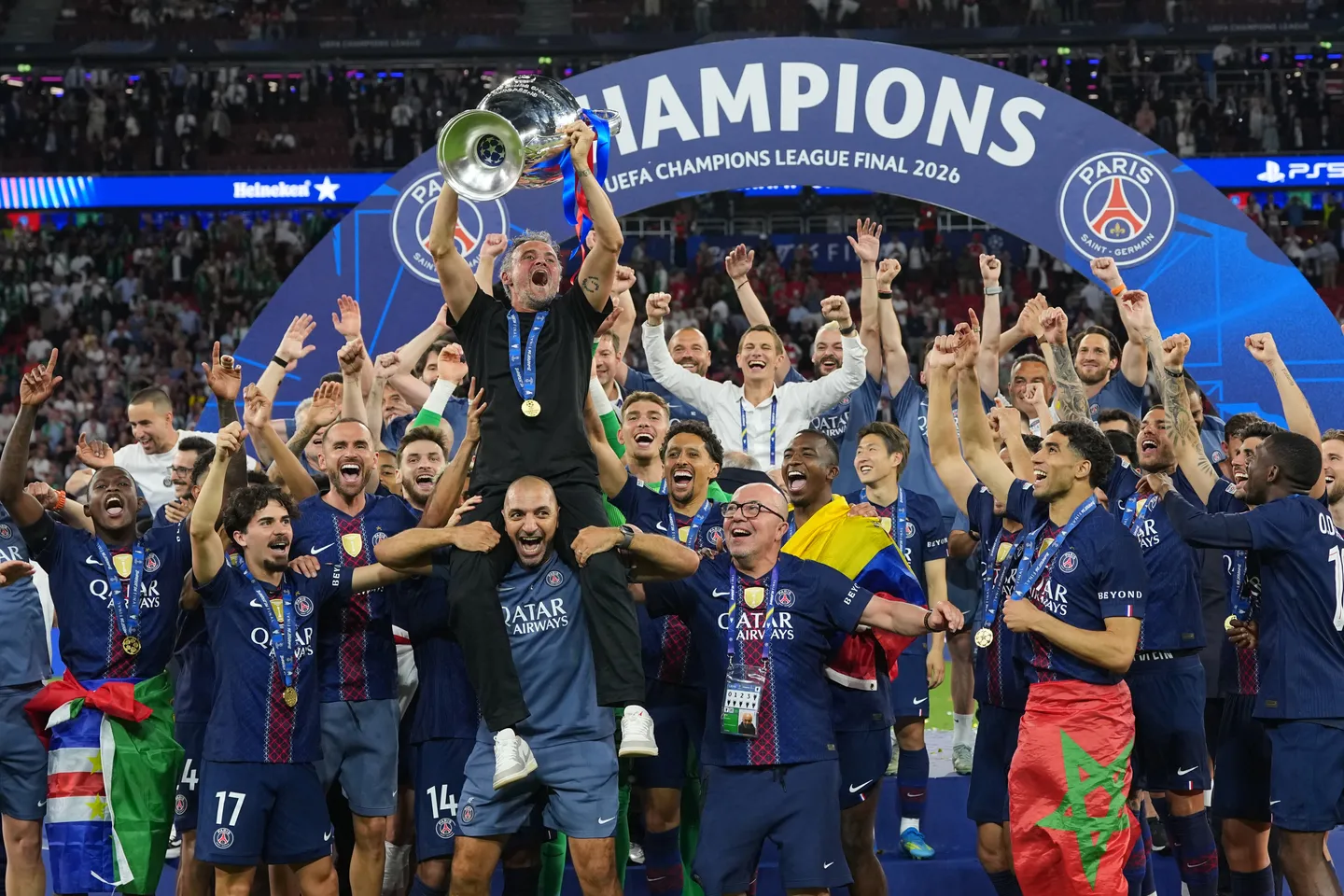 Paris Saint-Germain win Champions League after shootout victory over Arsenal