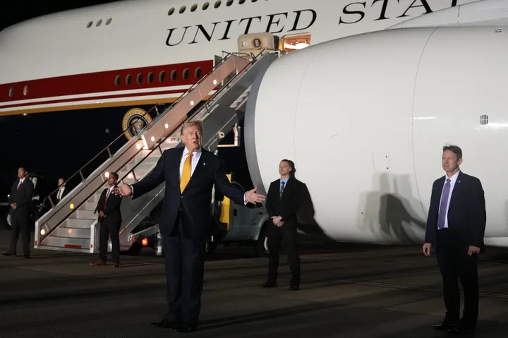 Trump confirms aircraft switch after NATO summit