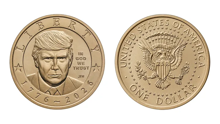 Ковачницата на САД издаде монета од 1 долар со ликот на претседателот Трамп