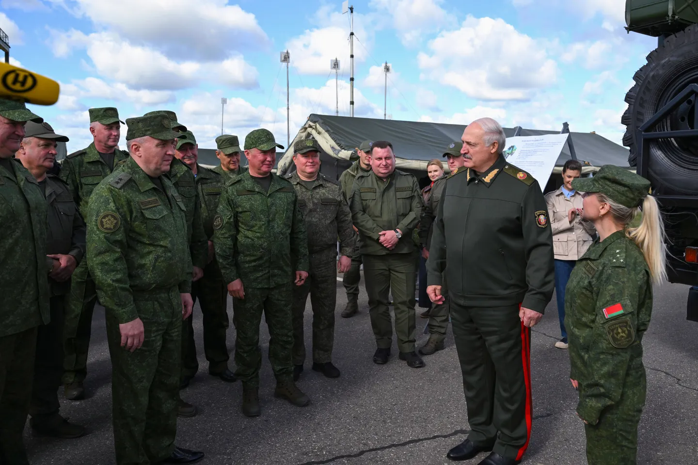 Manewry Białorusi w pobliżu granicy z Polską i Litwą