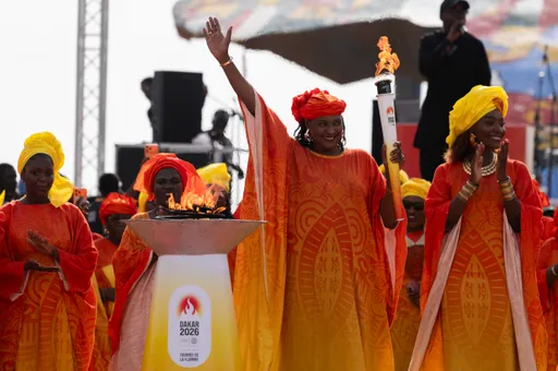 Olympic flame arrives in Senegal for first Olympic games in Africa