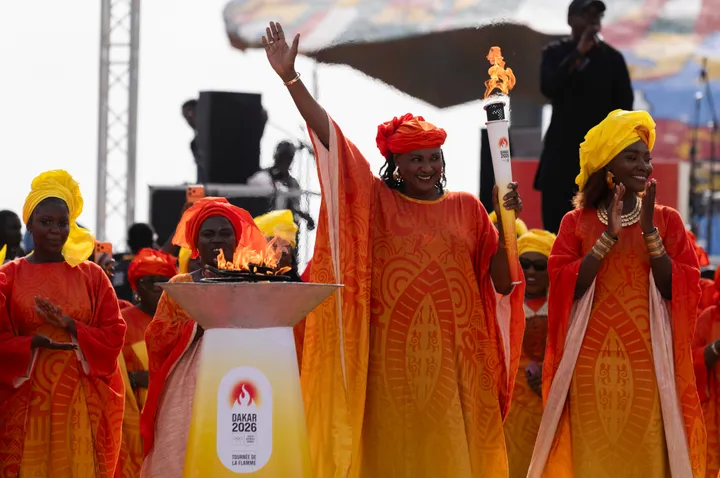 Olympic flame arrives in Senegal for first Olympic games in Africa