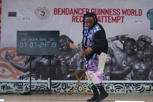 Nigerian dancer chases world record with seven-day marathon