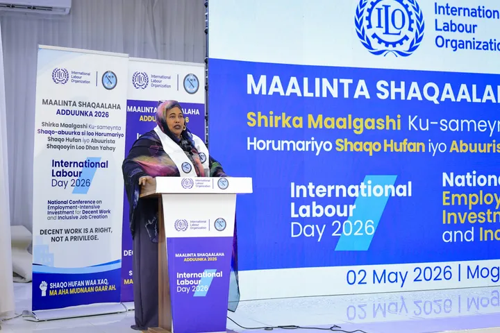 Wasiirka Ku-xigeenka Shaqada oo Ka Qaybgashay Xuska Maalinta Shaqaalaha Adduunka ee Muqdisho