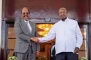 MW Xasan Sheekh oo Gaaray Uganda si uu uga Qayb Galo Munaasabadda Caleema-saarka Museveni