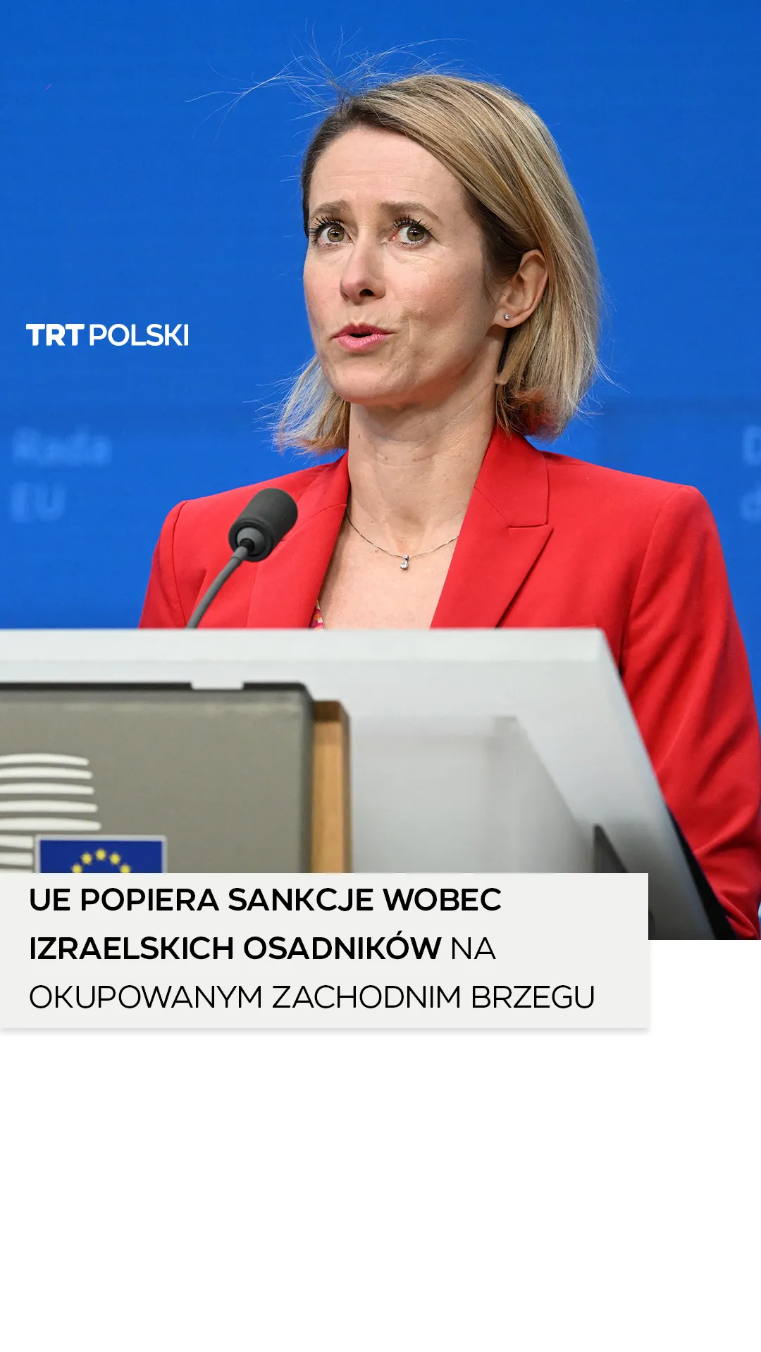 UE popiera sankcje wobec izraelskich osadników na okupowanym Zachodnim Brzegu