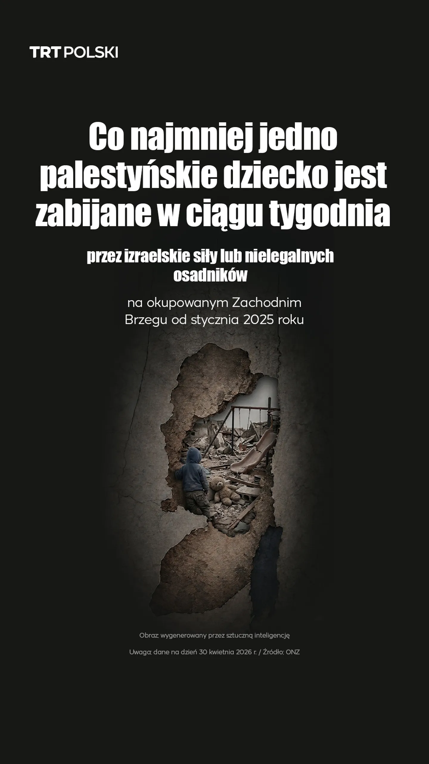 Co najmniej jedno palestyńskie dziecko jest zabijane w ciągu tygodnia