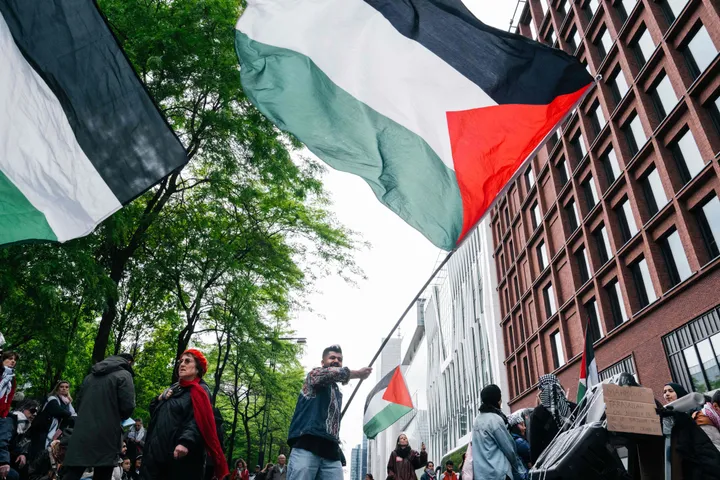 Protest w Brukseli. Tłumy na ulicach w sprawie Palestyny