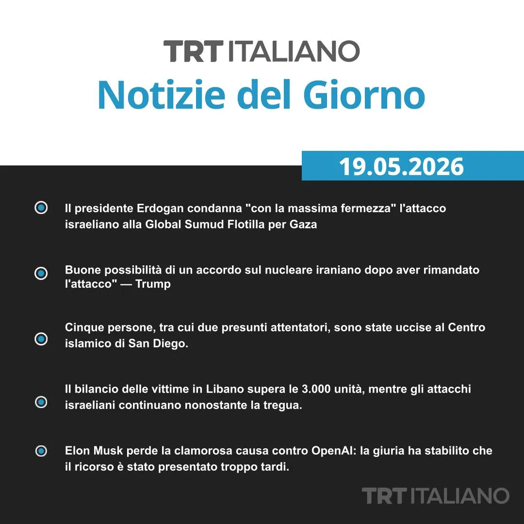 Le Notizie del Giorno 19.05.2026