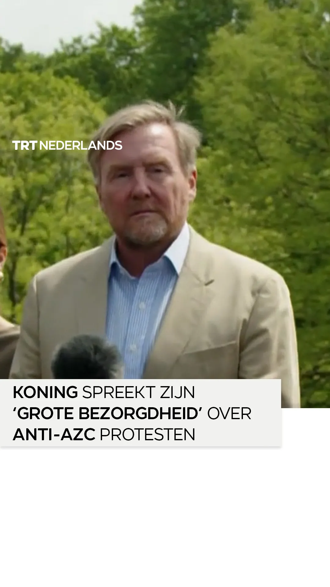 Koning spreekt zijn ‘grote bezorgdheid’ uit over protesten tegen asielzoekers