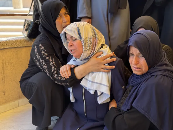 Woman and child killed as Israeli strike hits displaced Palestinians' camp in Gaza
