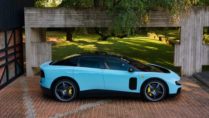 Ferrari’s first electric car sells for record $40M at charity auction