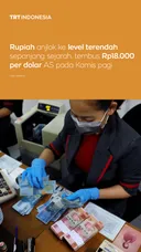 Rupiah jatuh ke level terendah sepanjang sejarah terhadap dolar AS
