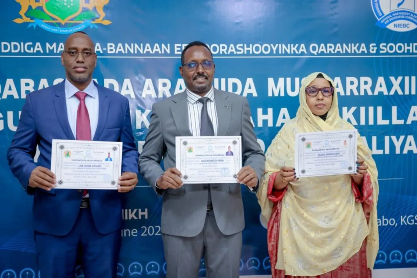Musharraxiinta Guddoonka Baarlamaanka KG oo La Guddoonsiiyay Shahaadooyinka Musharraxnimo