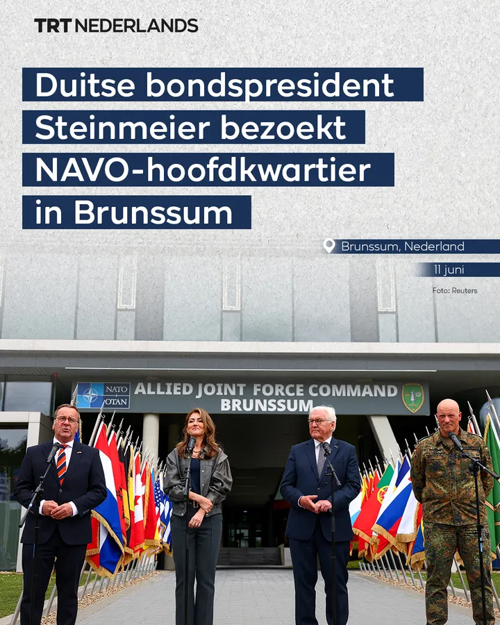 De Duitse bondspresident Steinmeier bezoekt het NAVO-hoofdkwartier JFC in Brunssum