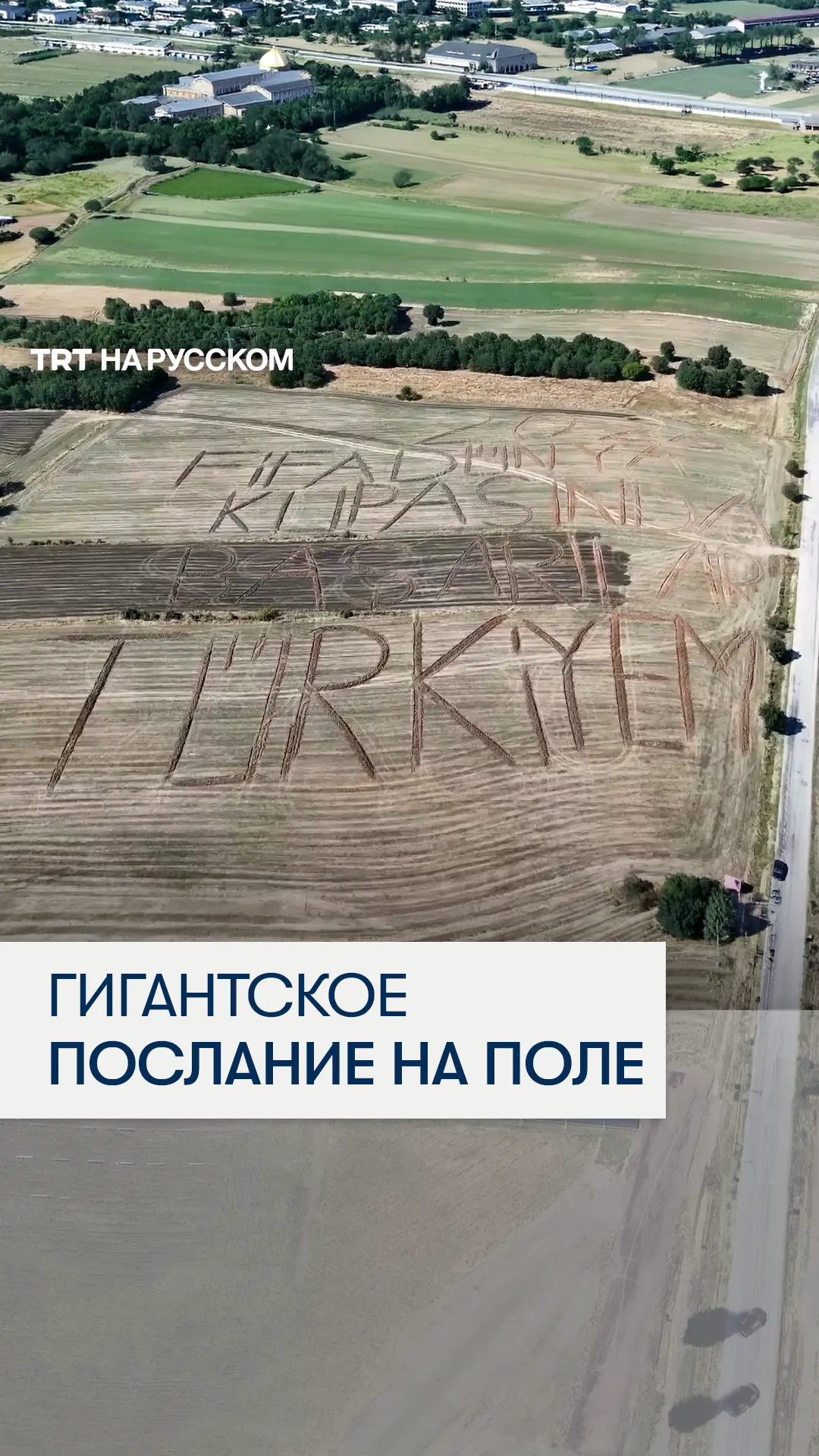Турецкий фермер оставил на поле огромное послание в поддержку сборной на ЧМ-2026