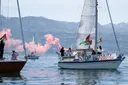 Genfersee: Boote mit Palästina-Flaggen protestieren vor G7-Gipfel