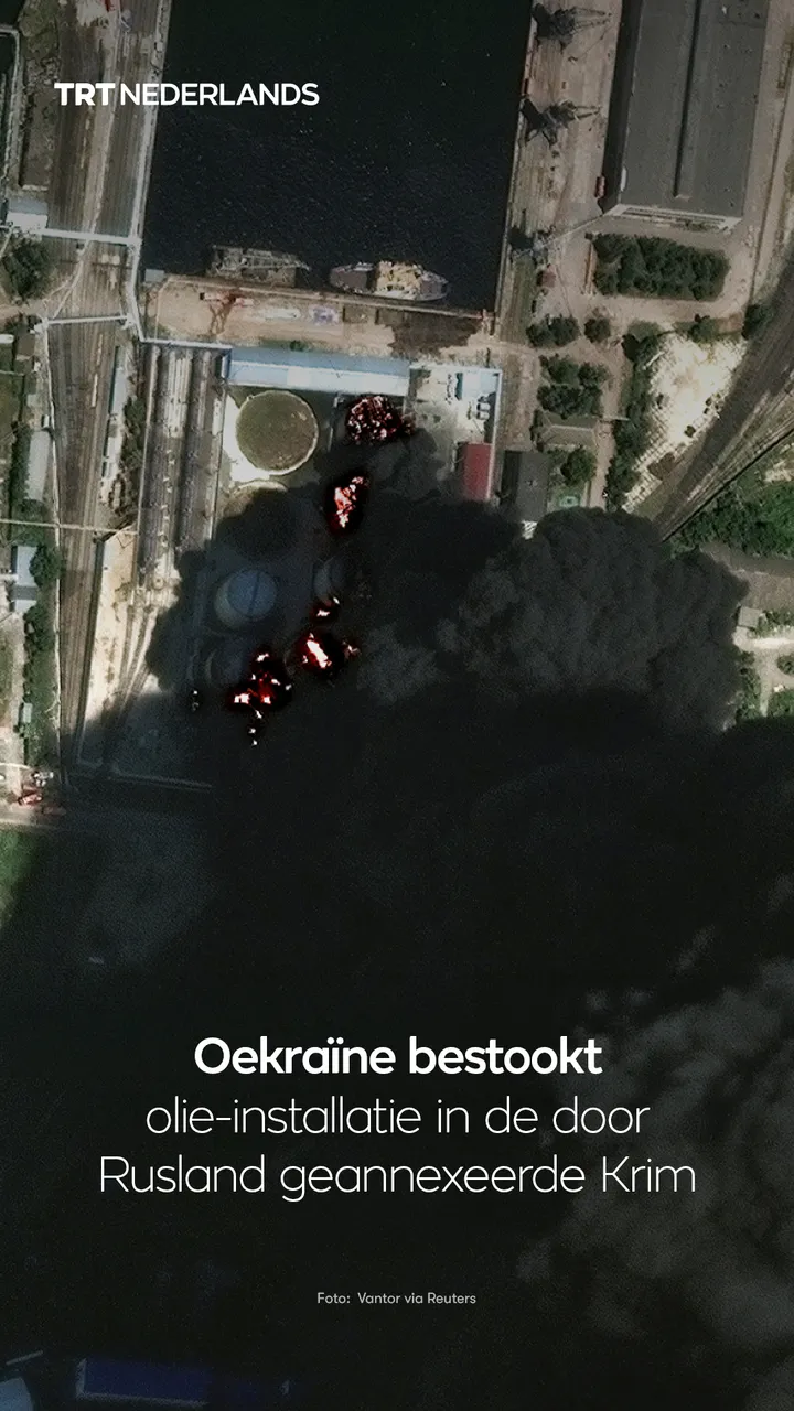 Oekraïne bestookt een olie-installatie in de door Rusland geannexeerde Krim