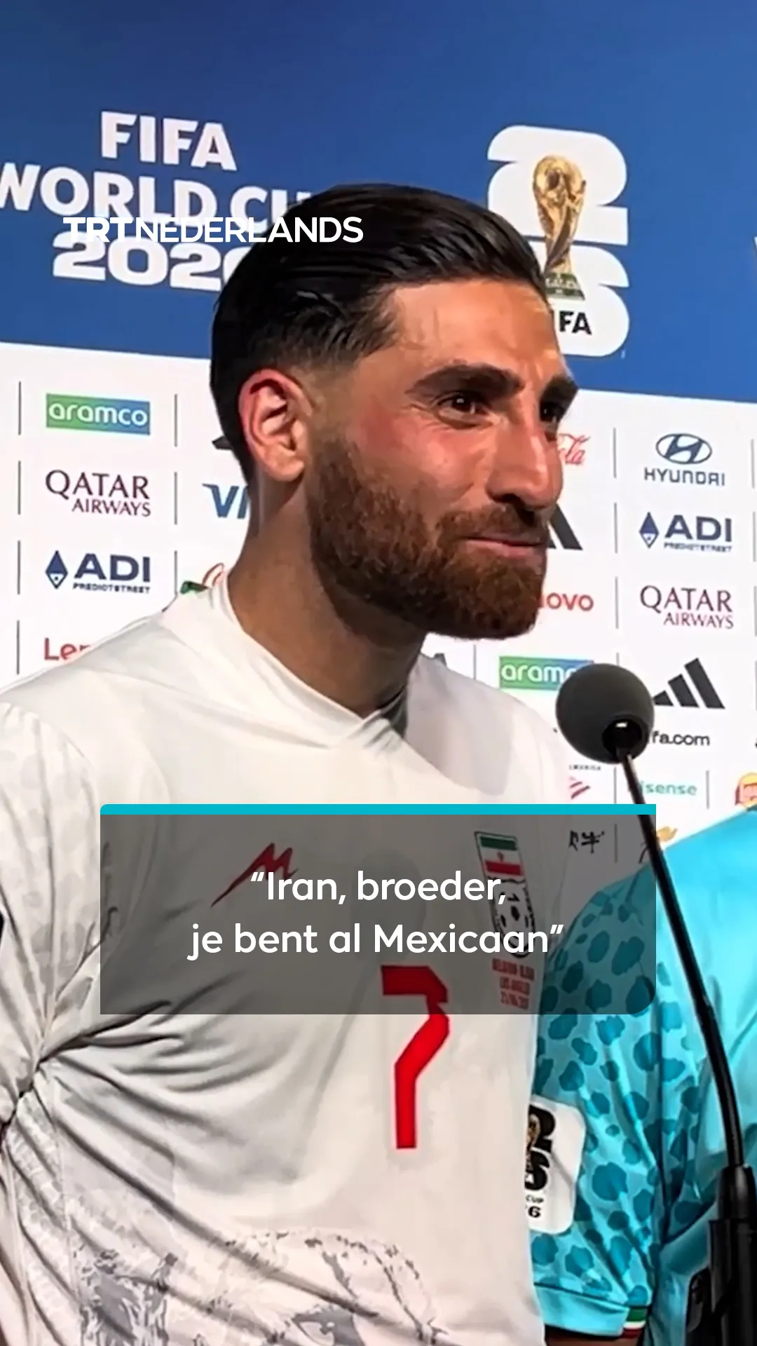Iraanse voetballer bedankt Mexico voor gastvrijheid