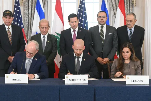 Israel, der Libanon und die USA unterzeichnen Rahmenabkommen