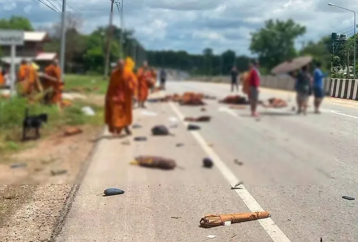 8 Thai monks killed after 11-year-old boy crashes truck into Buddhist procession