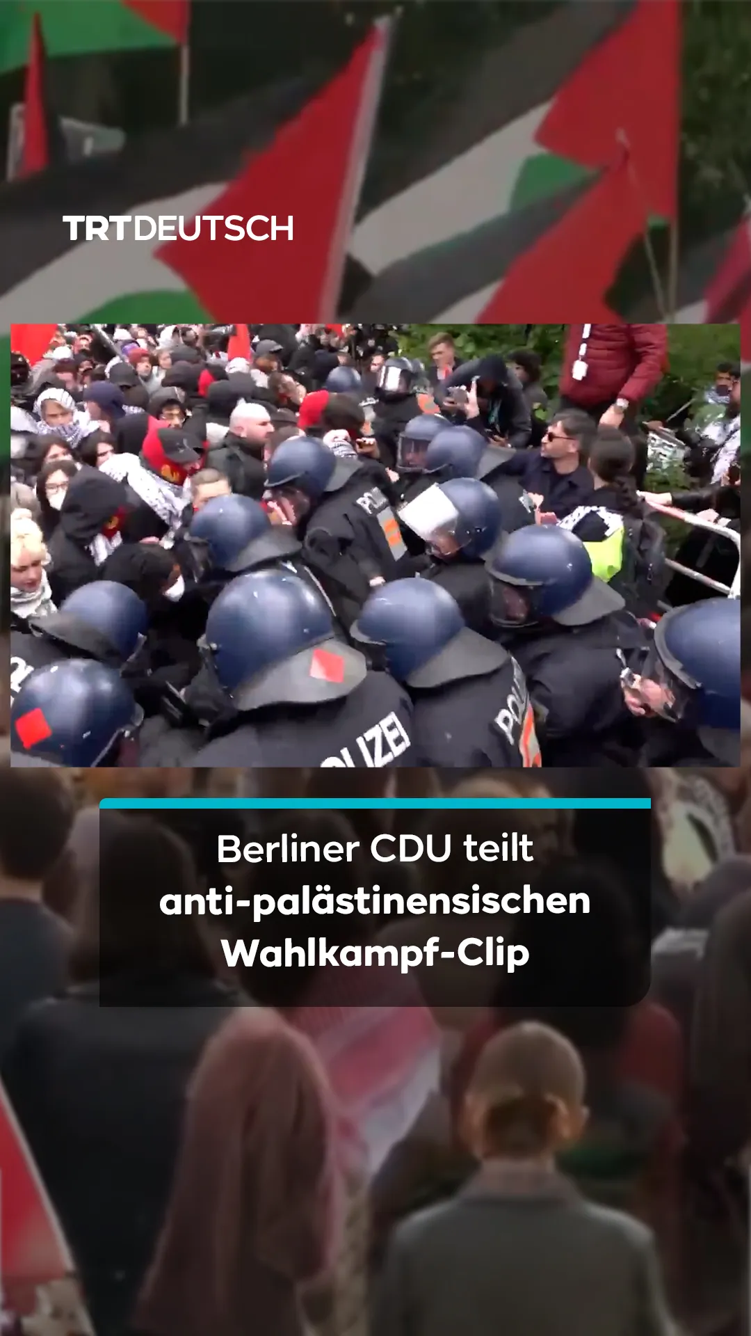 Berliner CDU teilt anti-palästinensischen Wahlkampf-Clip
