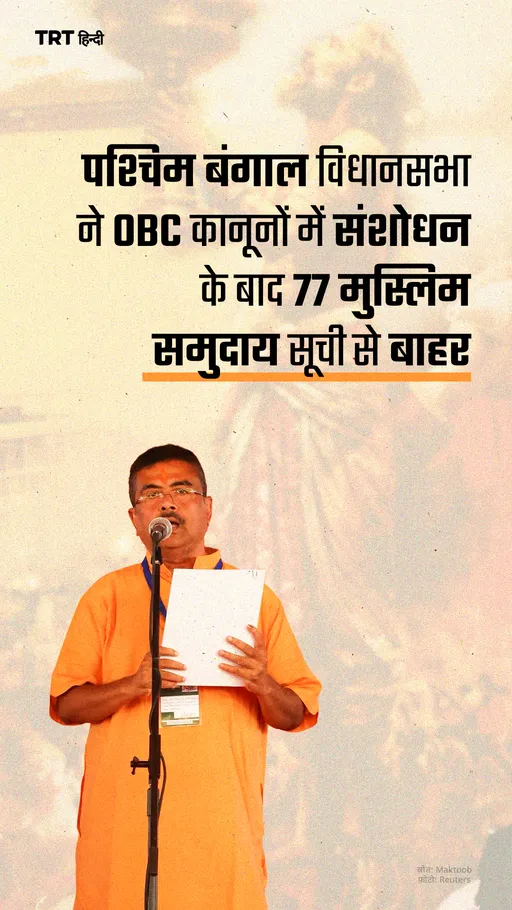पश्चिम बंगाल विधानसभा ने OBC कानूनों में संशोधन के बाद 77 मुस्लिम समुदाय सूची से बाहर