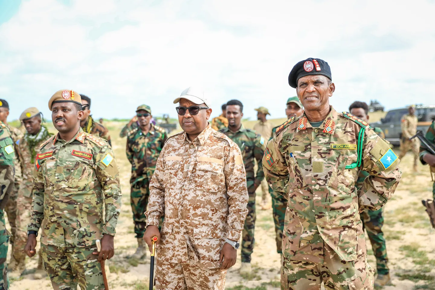Taliyaha Ciidanka Xoogga Dalka iyo Wasiirka Gaashaandhigga oo Booqday Ciidamada Ku sugan Jiidda Hore