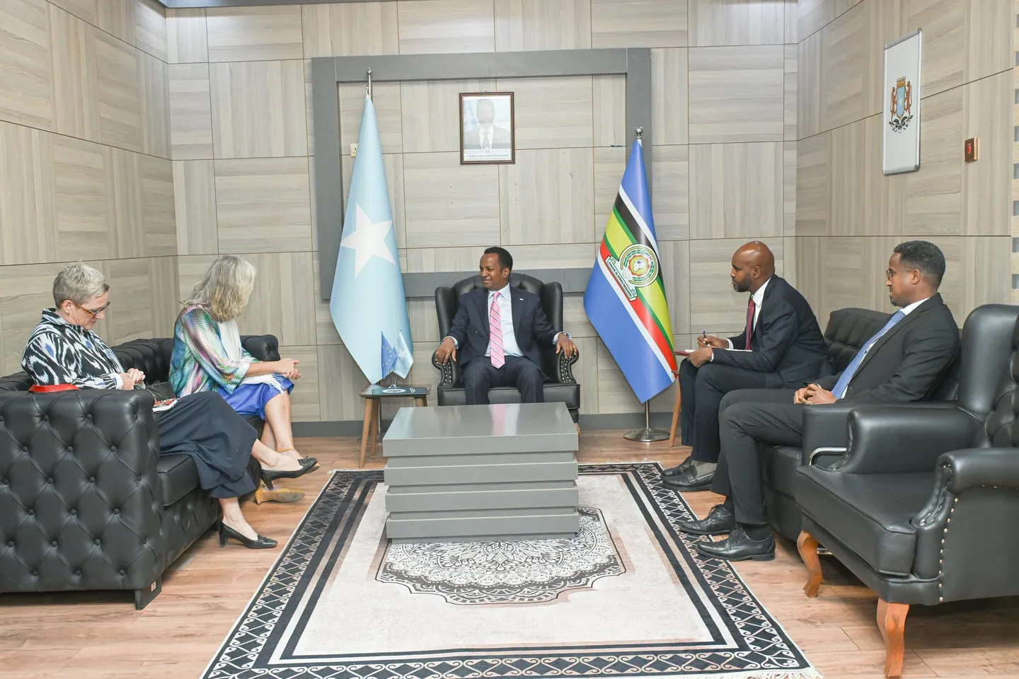 Wasiirka Arrimaha Dibadda oo Qaabilay Danjiraha Midowga Yurub oo Booqasho Sagootin ah Ku Tagtay