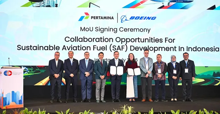 Pertamina dan Boeing jajaki pengembangan bahan bakar pesawat berkelanjutan di Indonesia
