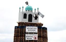 Replica mosque burned in Northern Ireland as police investigate hate crime