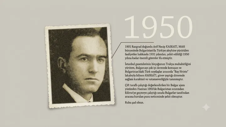 MİT 1950-ci ildə şəhid olan təşkilat əməkdaşı Arif Nəcib Kaşkatının fotoşəklini paylaşdı