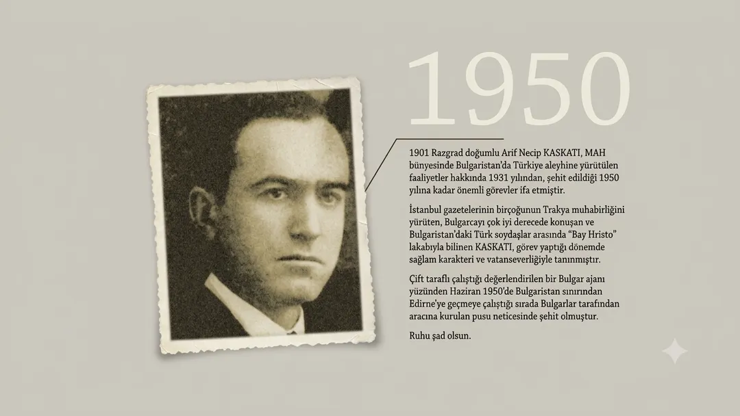 MİT 1950-ci ildə şəhid olan təşkilat əməkdaşı Arif Nəcib Kaşkatının fotoşəklini paylaşdı