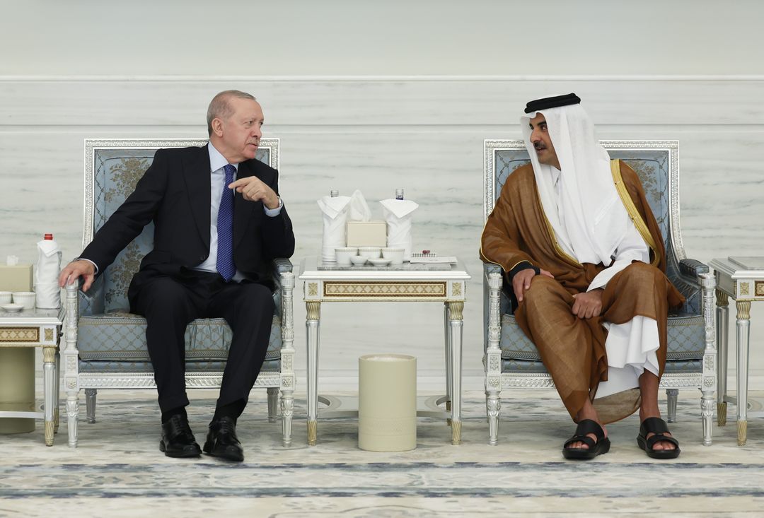 الرئيس أردوغان يعزي أمير قطر في وفاة الأمير الوالد الشيخ حمد بن خليفة آل ثاني