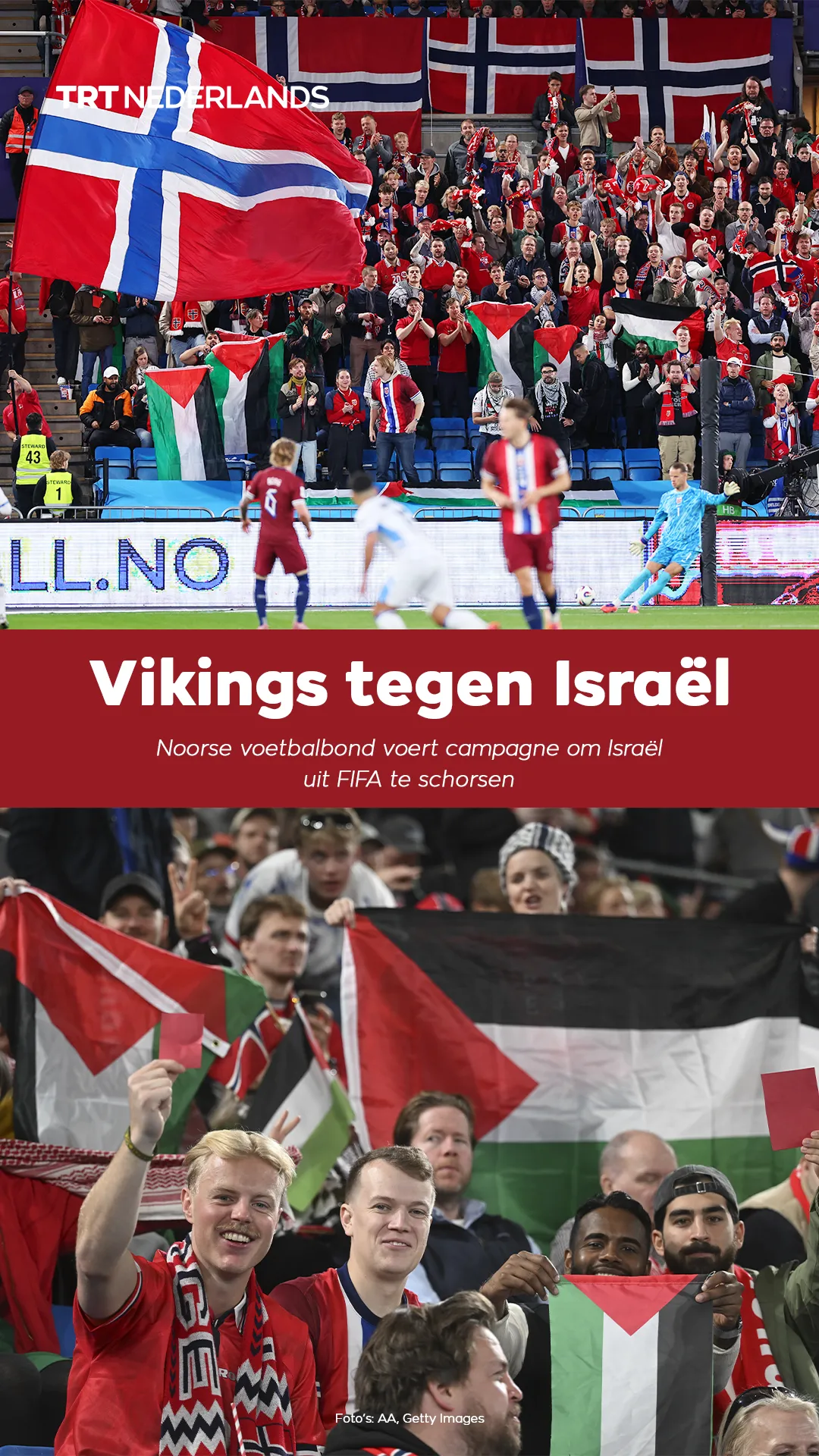 Noorse voetbalbond voert campagne om Israël uit FIFA te schorsen