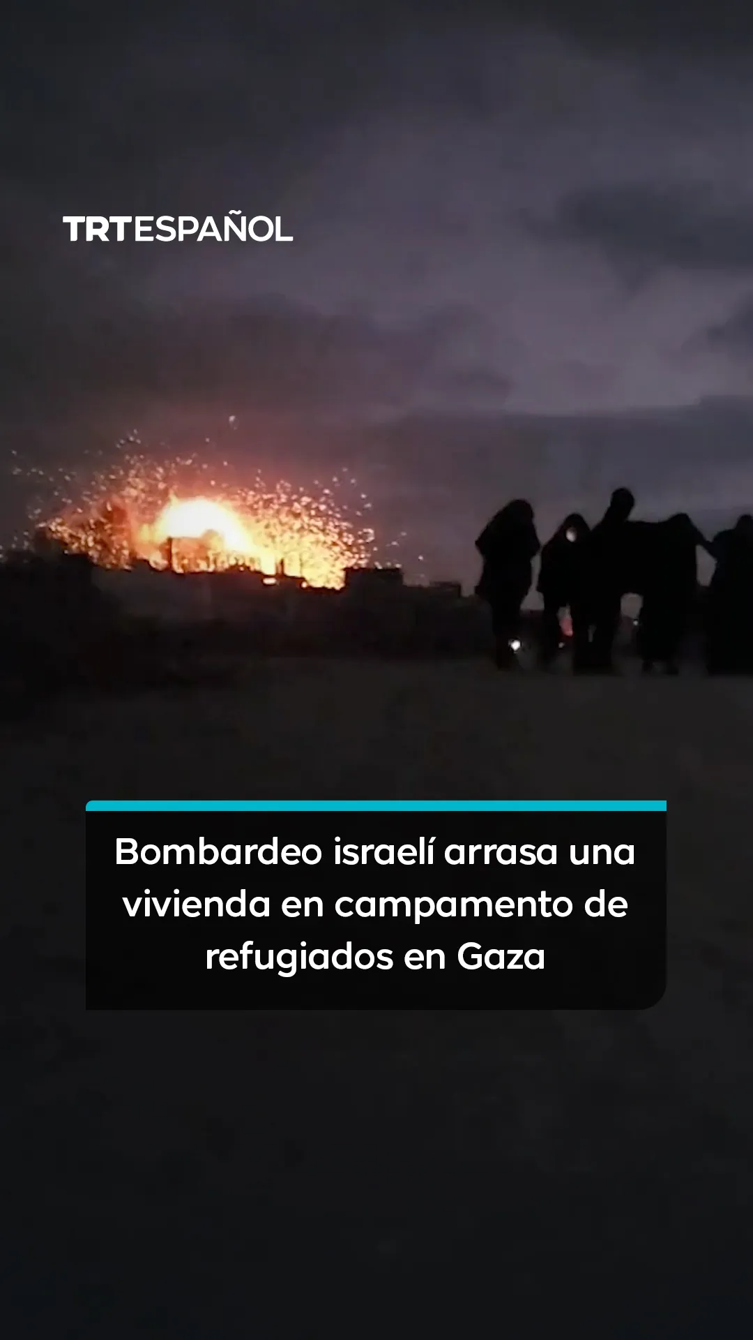 Bombardeo israelí arrasa una vivienda en campamento de refugiados en Gaza