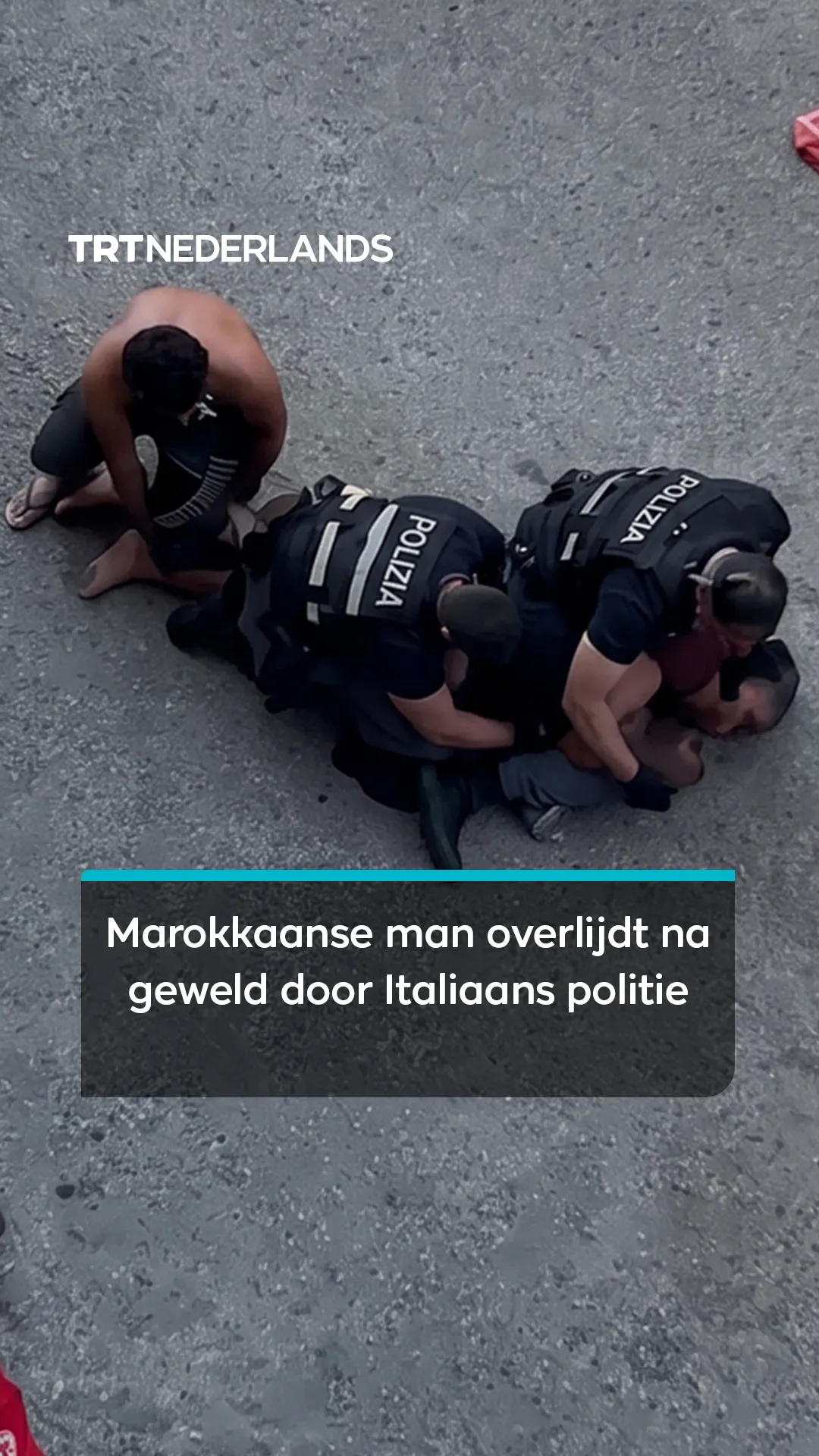Marokkaanse man overlijdt na door twee Italiaanse politieagenten tegen de grond te zijn gedrukt