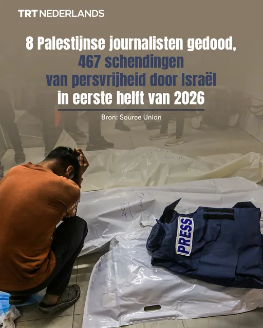 8 Palestijnse journalisten gedood, 467 schendingen van persvrijheid door Israël
