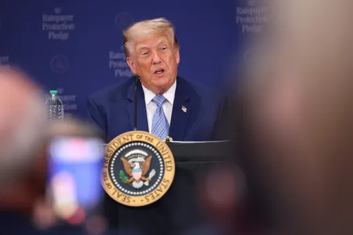 Trump defends AI guardrails, claims US is winning against China