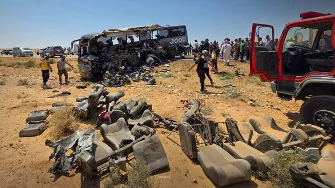 Bus collision in Syria leaves dozens dead, injured