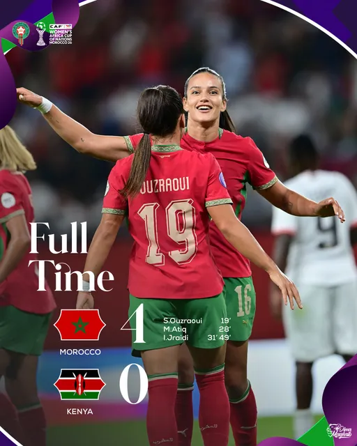 CAN féminine 2026: le Maroc surclasse le Kenya par 4-0