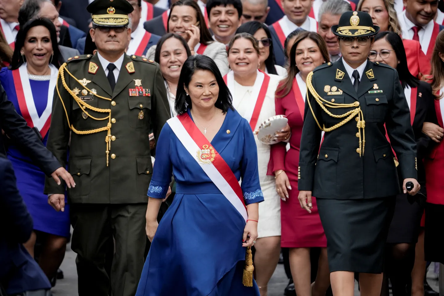 Keiko Fujimori takes office as Peru's first elected female president