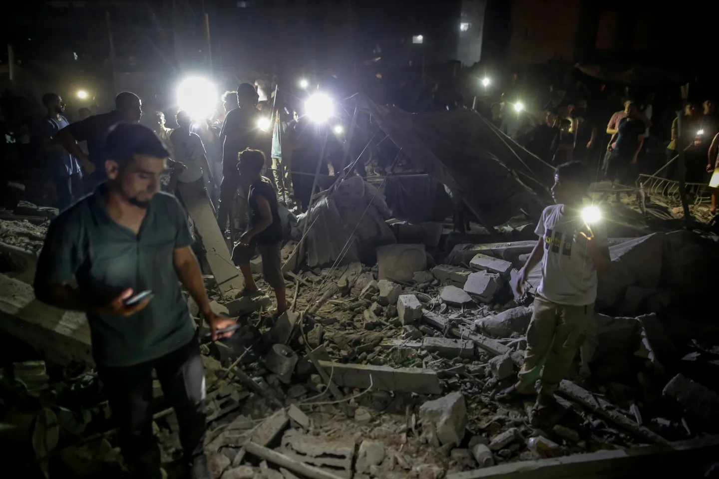 Israeli strikes kill three, hit residential block in Gaza refugee camp